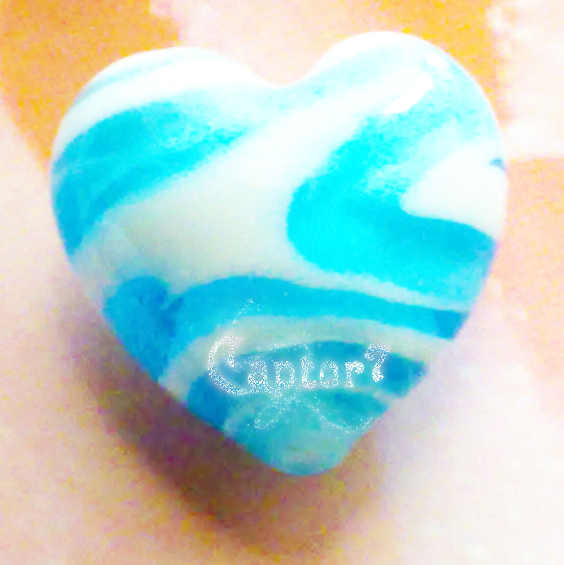 2 CUORI CUORICINI VETRO PERLINE lavorati a lume LAMPWORK AZZURRO
