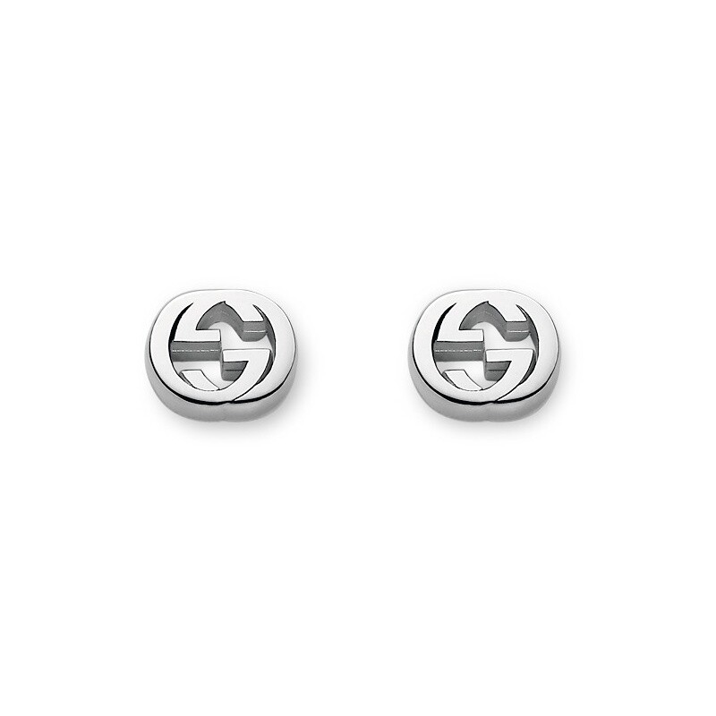YBD356289001 Gucci / Interlocking G / orecchini logo con Doppia G / argento