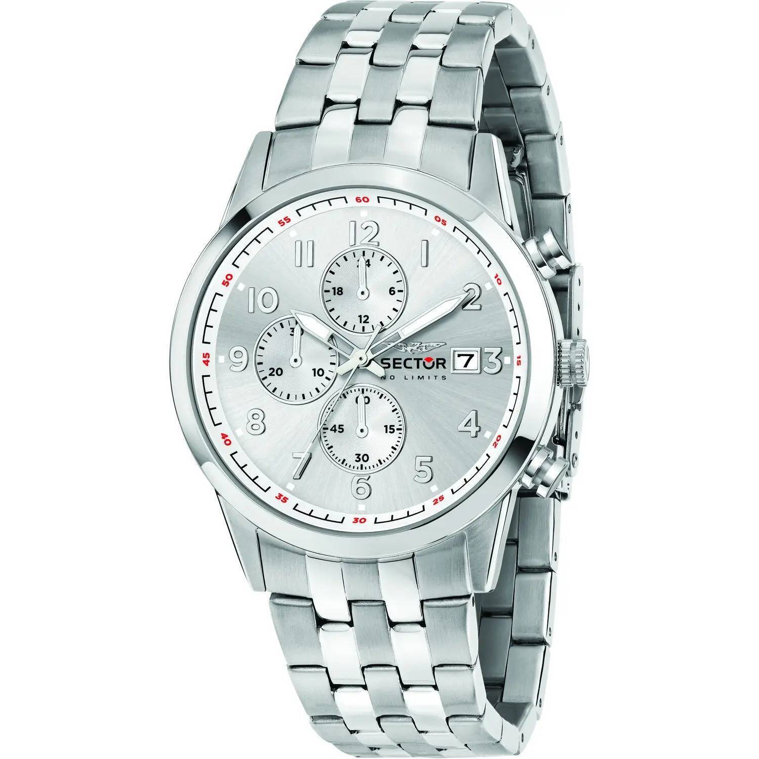 Orologio Sector 660 r3273617008 Watch Acciaio Cronografo Silver Uomo 41mm