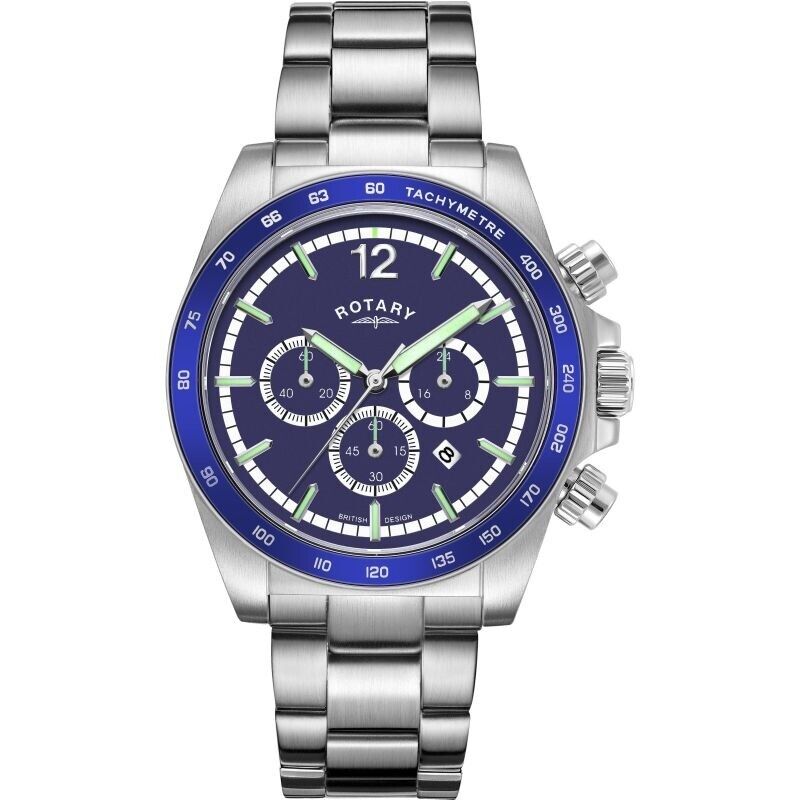 Rotary da Uomo Henley Orologio 41mm Impermeabile Gb05440/05