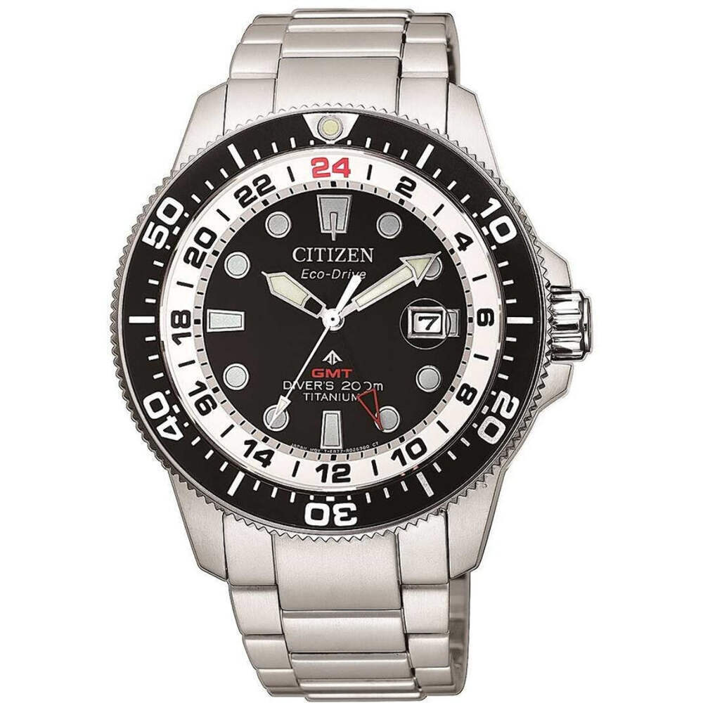 Orologio Citizen GMT BJ7110-89F Promaster Supertitanium nero/bianco