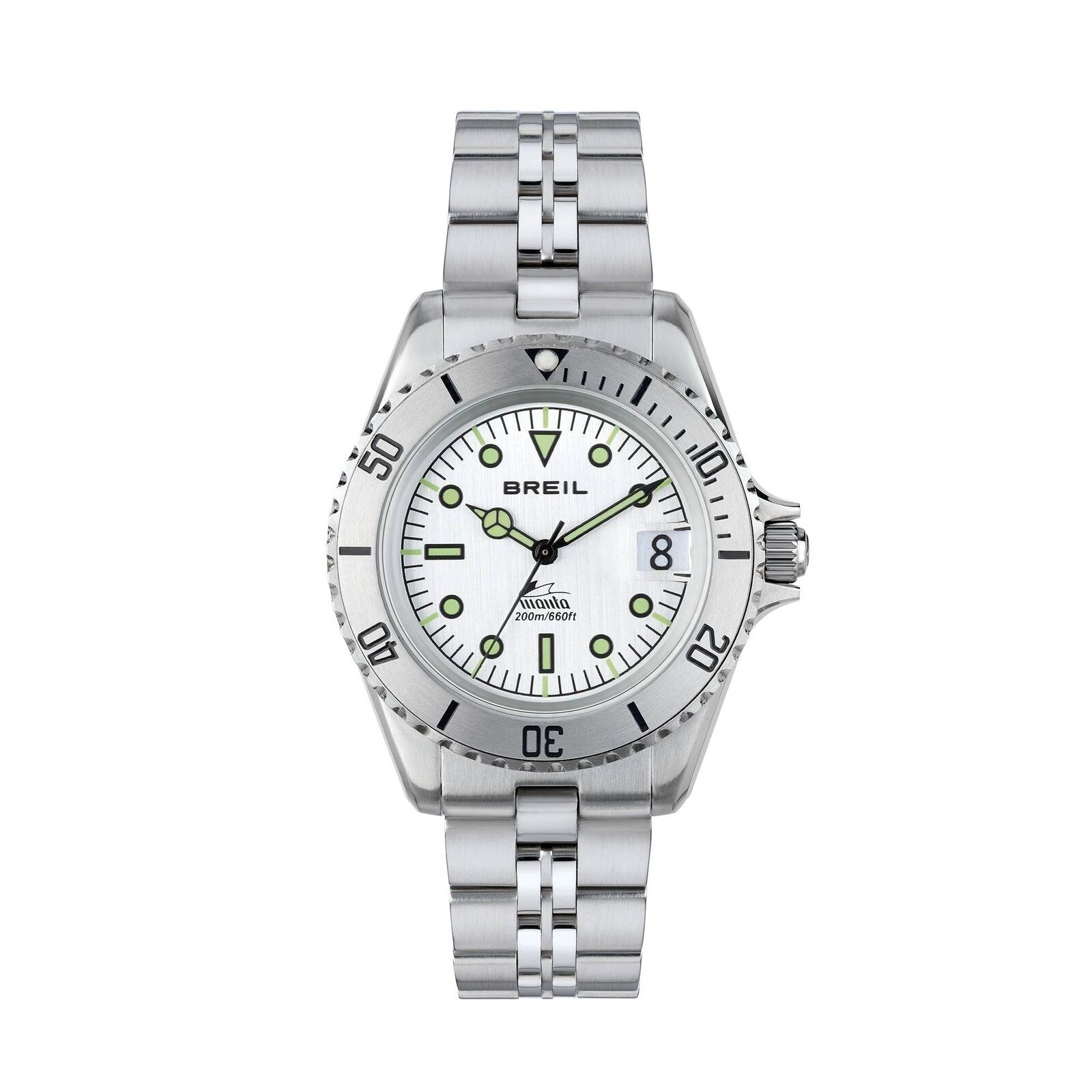 Orologio Breil Manta Heritage TW2089 Acciaio Diver Watch Uomo 38mm Explorer