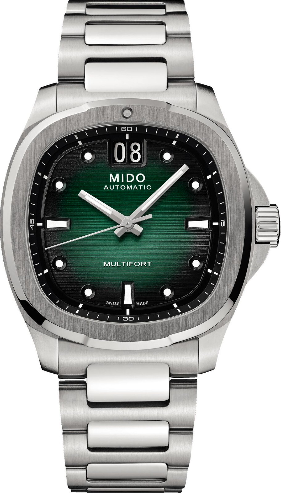 Orologio Mido Multifort TV Big date M0495261109100 acciaio Verde Automatico