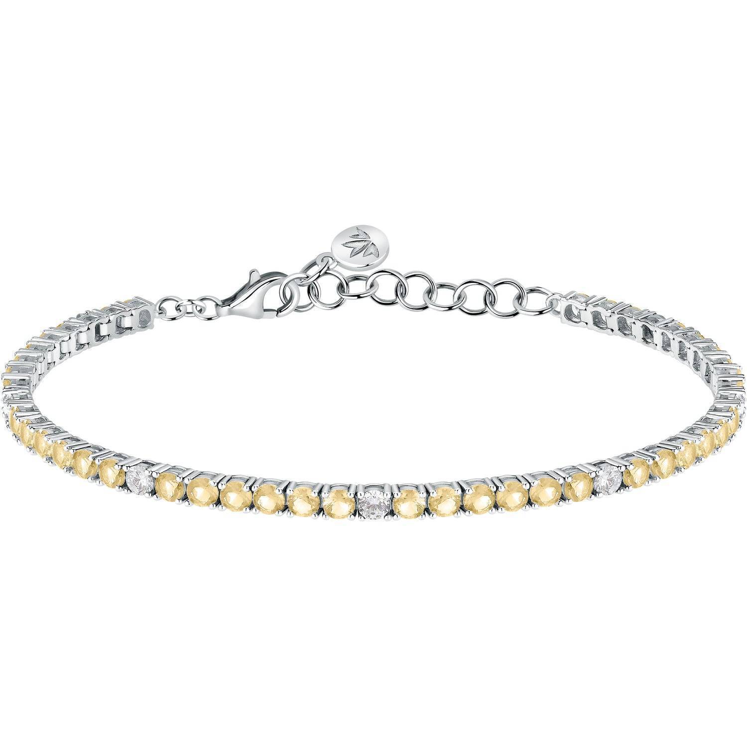 Bracciale Morellato Tesori SAIW223 Bracelet Argento Zirconi Tennis Bianco oro