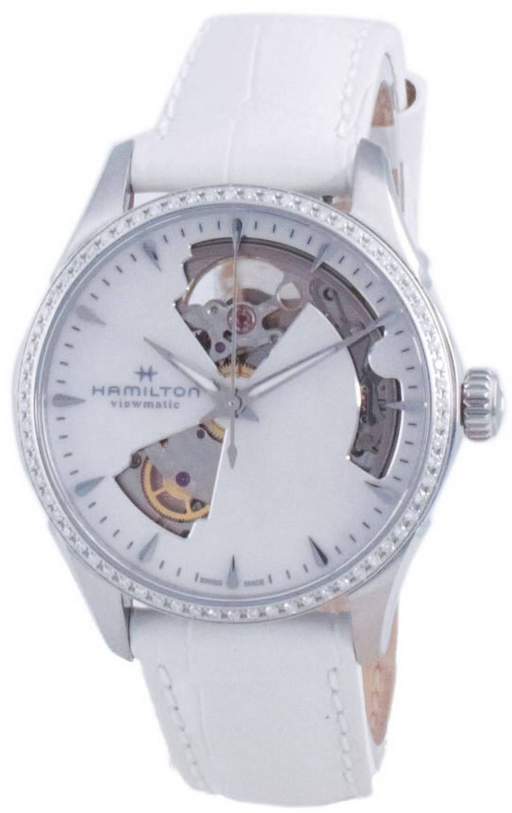 Hamilton Jazzmaster Viewmatic Cuore Aperto Automatico H32205890 Orologio Donna