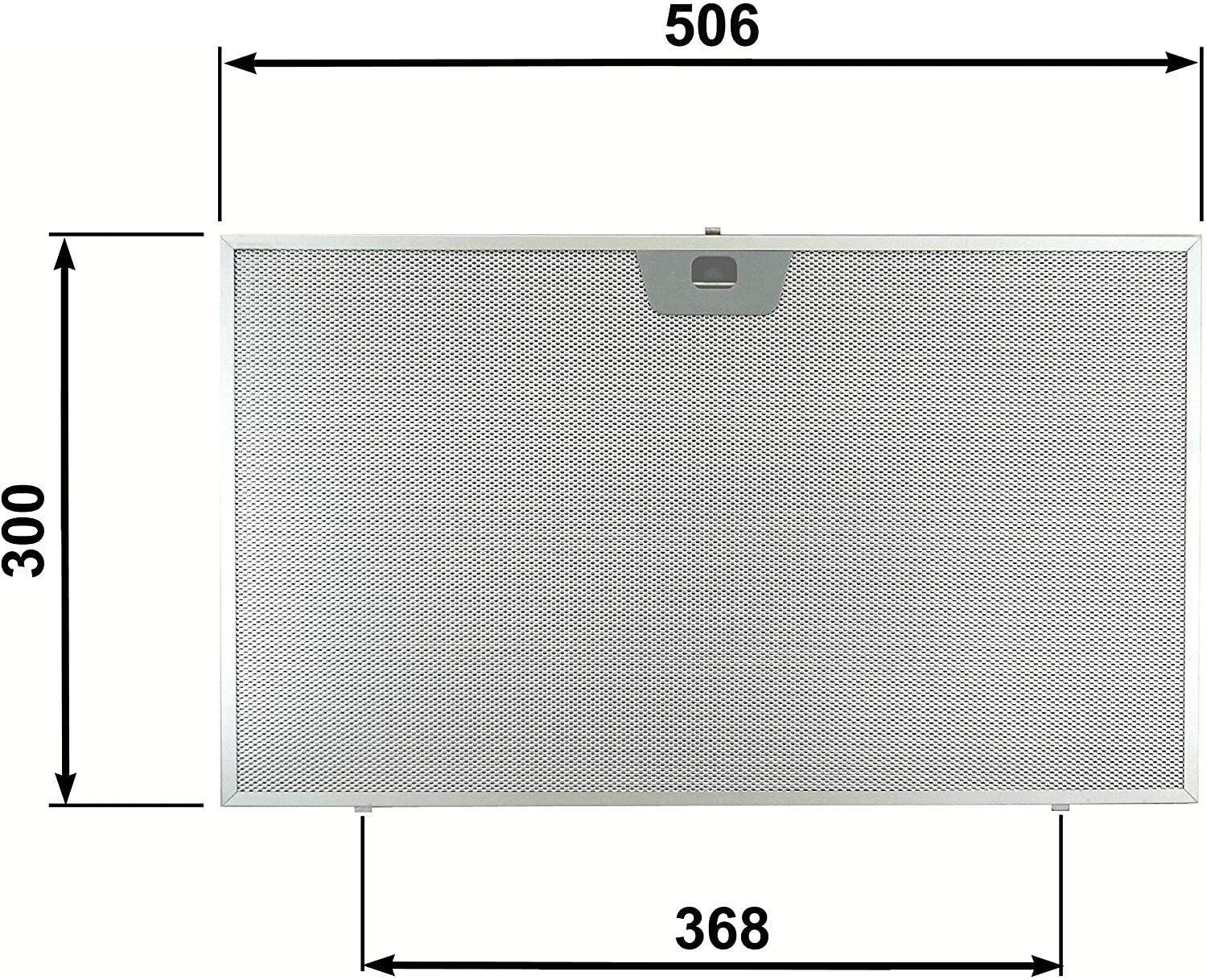 FILTRO CAPPA FABER,FRANKE,IKEA ELECTROLUX   mm.506 x 300 x 8 I ALLUMINIO   F 259