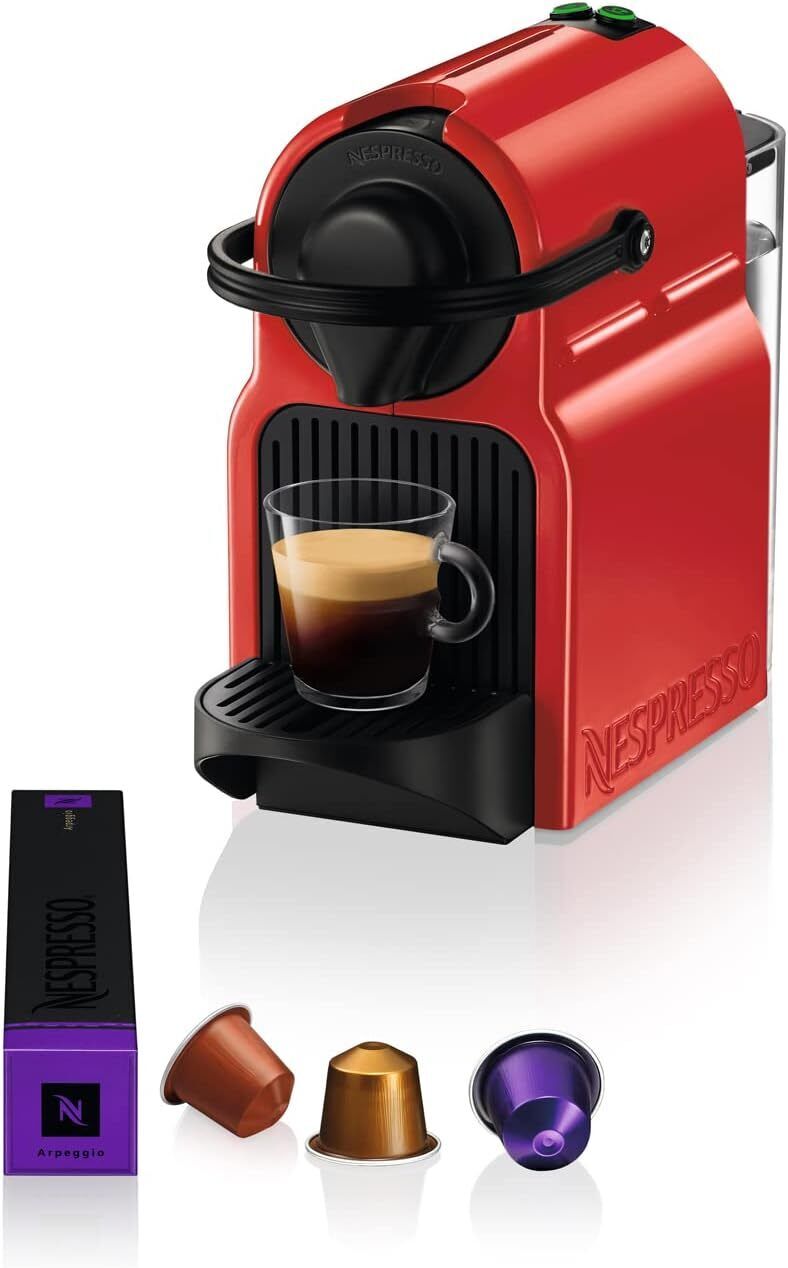 Nespresso by Krups Inissia XN1005 - Macchina da caffè, 1260W, Rosso