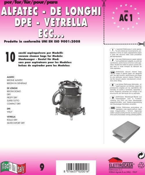 10 SACCHI DPE COMPATIBILE CON TUTTI I MODELLI INDICATI NELLA FOTO