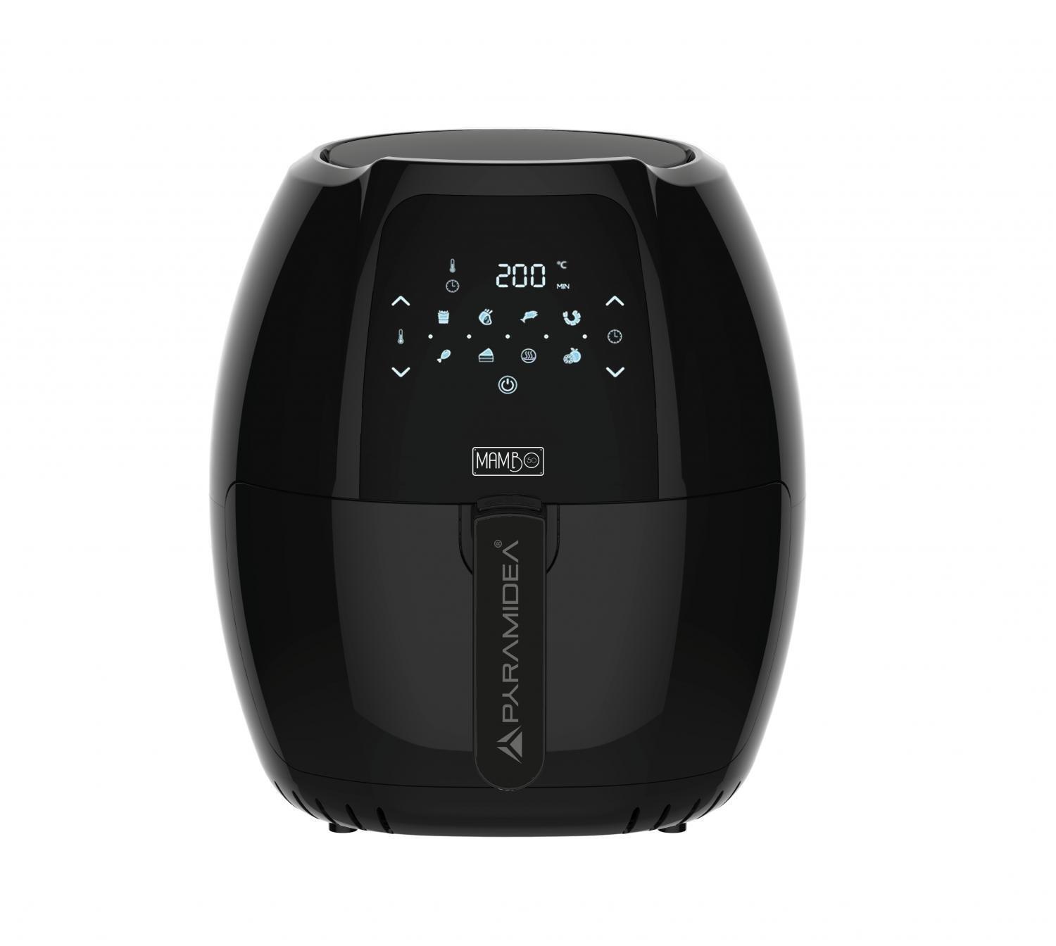 Friggitrice ad Aria 8 Litri 1800 Watt con Touch Nero MAMBOAF08B Pyramidea