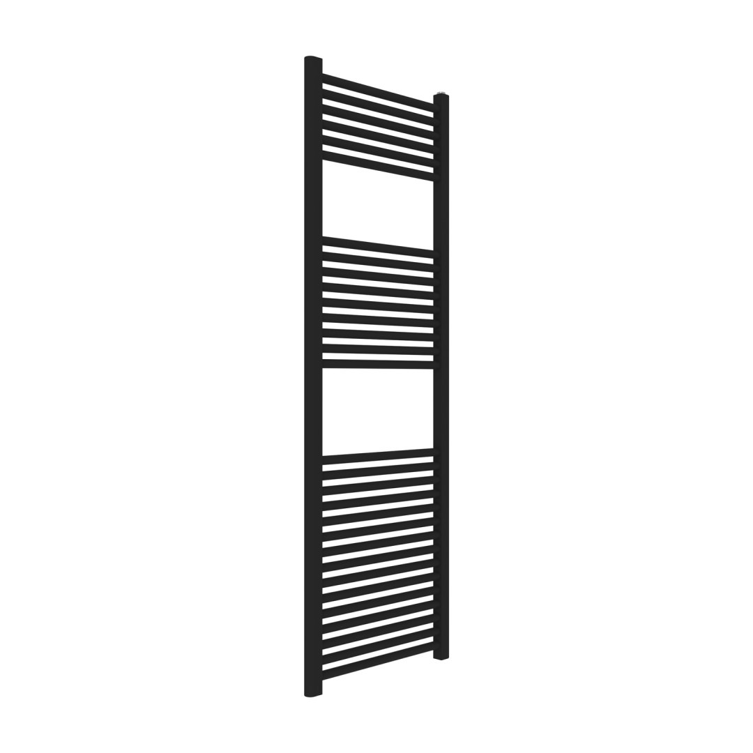 Kiamami Valentina Termoarredo bagno in acciaio nero 60x150