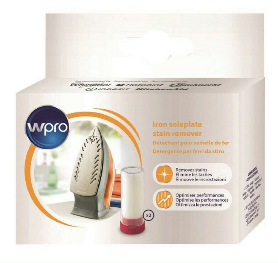 detergente per piastra ferro da stiro 2 pezzi Wpro 484000008406