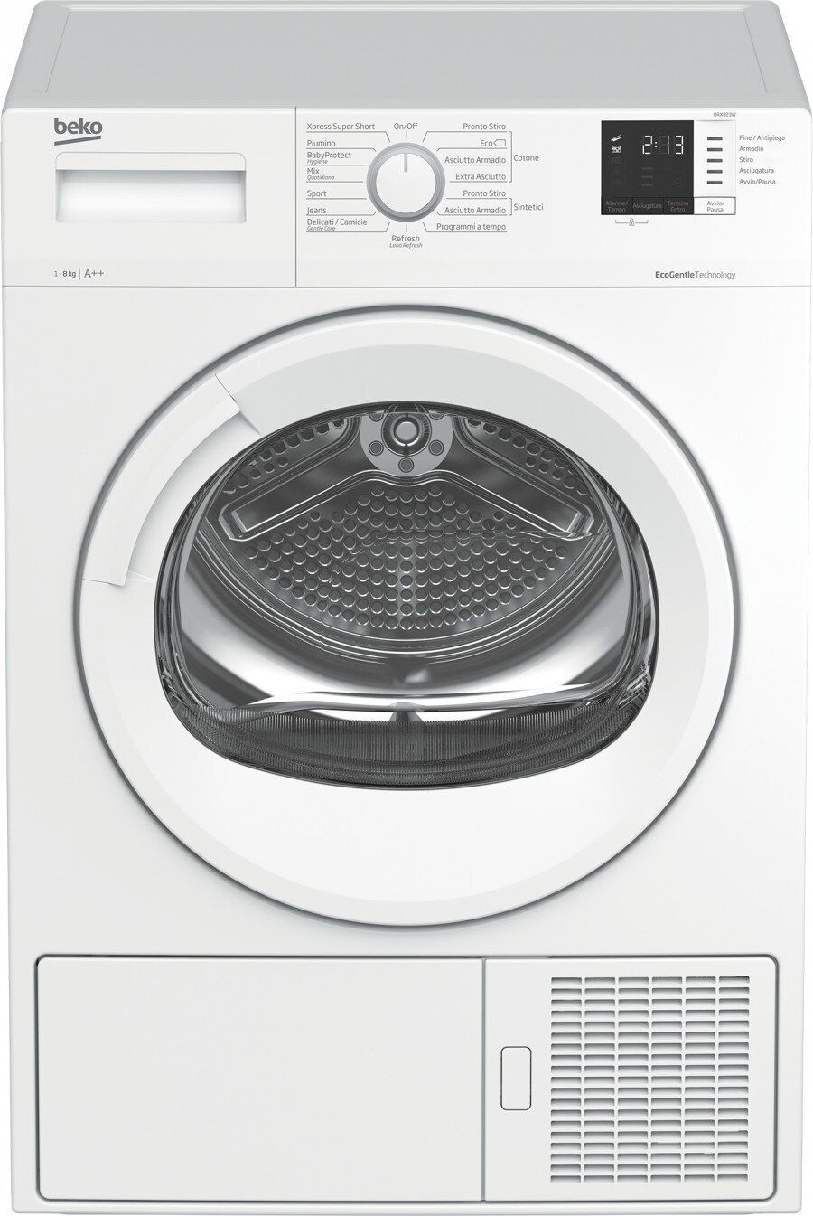 Beko DRX823W ASCIUG 8KG A+ + PLANA OBLO BIANCO