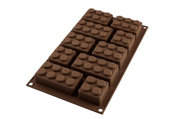 SILIKOMART STAMPO SILICONE CHOCO BLOCK BLOCCO COSTRUZIONI CIOCCOLATO SF213