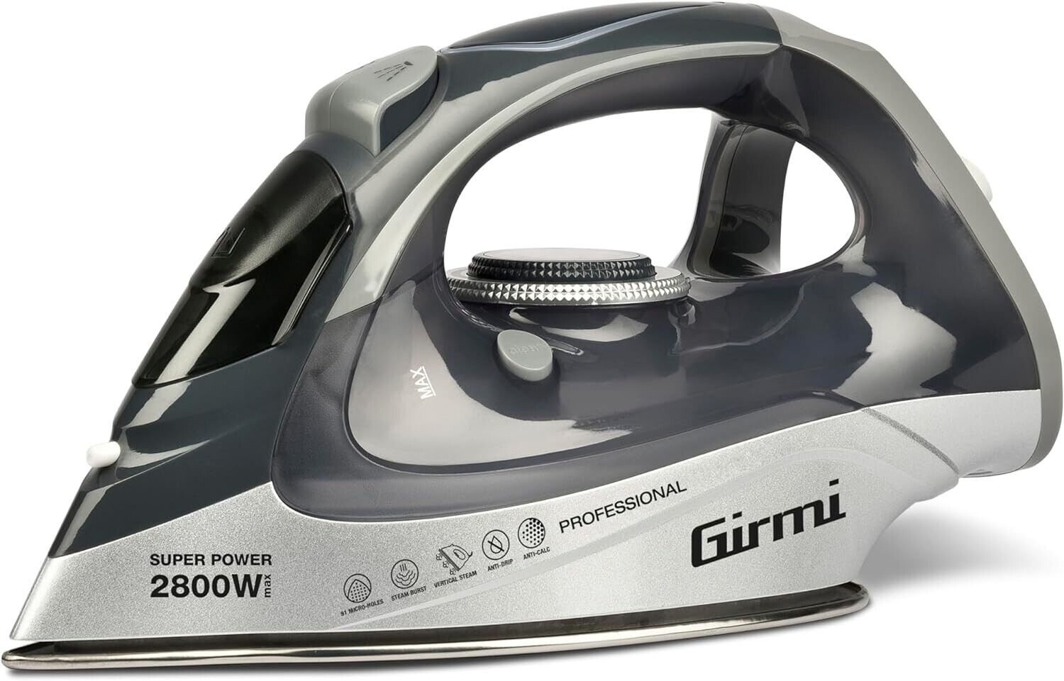 Girmi Ferro da stiro Steam Iron 2800W vapore piastra acciaio inox ST63 - Rotex