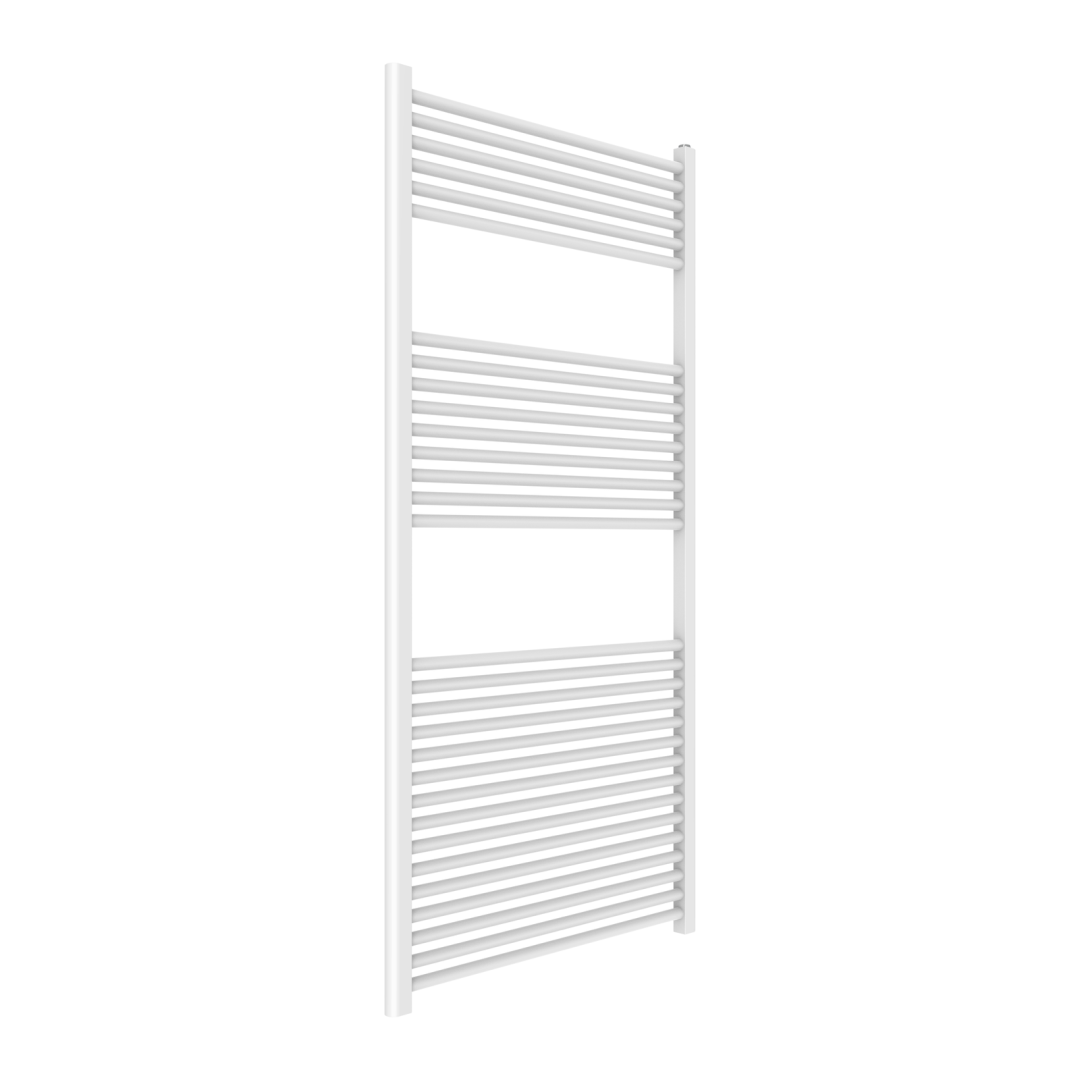 Kiamami Valentina Scaldasalviette in acciaio bianco 75x150 con 30 tubi orizzonta