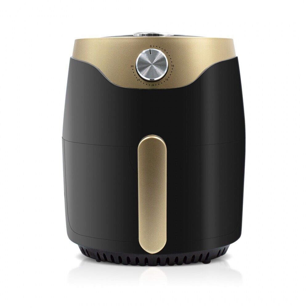 Friggitrice ad aria calda senza olio 5,5 Litri 1350 Watt oro e nero Pyramidea AF