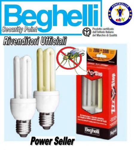 BEGHELLI KIT LAMPADE RISPARMIO ANTIZANZARE ANTINSETTO ZZZ STOP ZANZARE 20W E27
