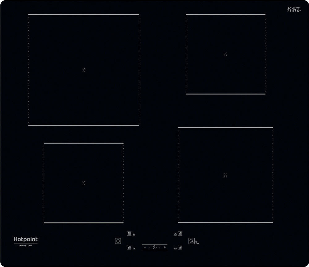 Hotpoint Ariston Piano Cottura Induzione 4 Fuochi 60 cm Nero HQ 5660S NE