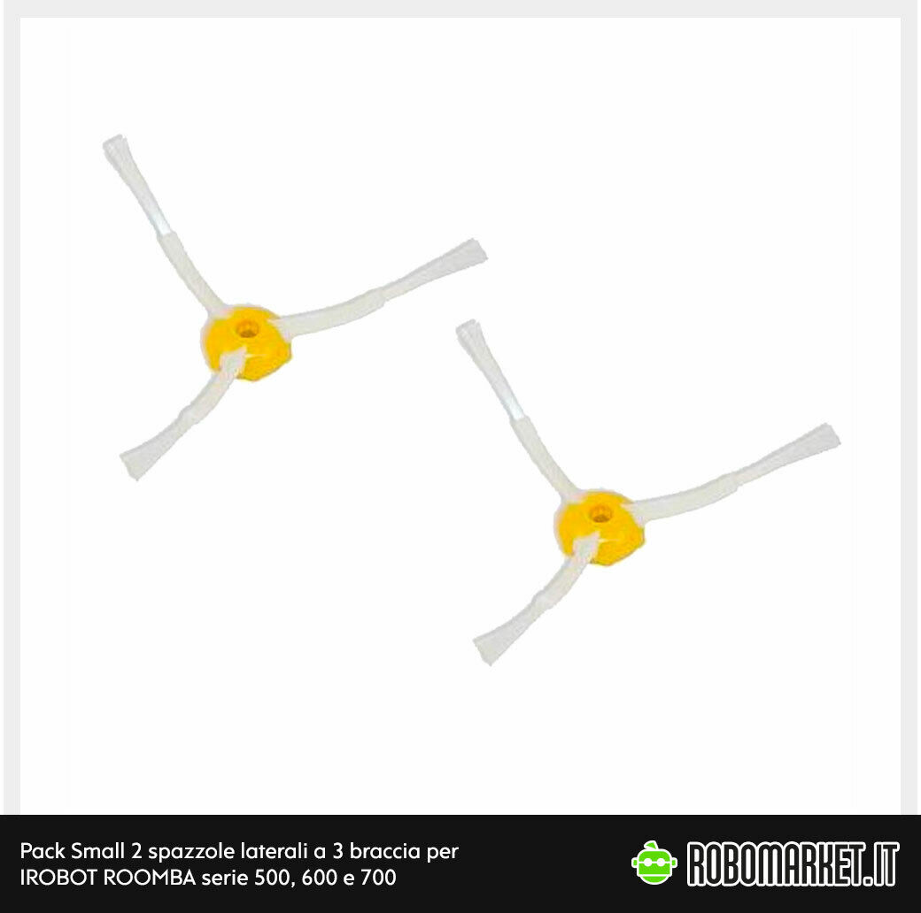 KIT RICAMBI 2 SPAZZOLE 3 BRACCIA PER ROOMBA 510 520 521 530 532 535 537 540 545