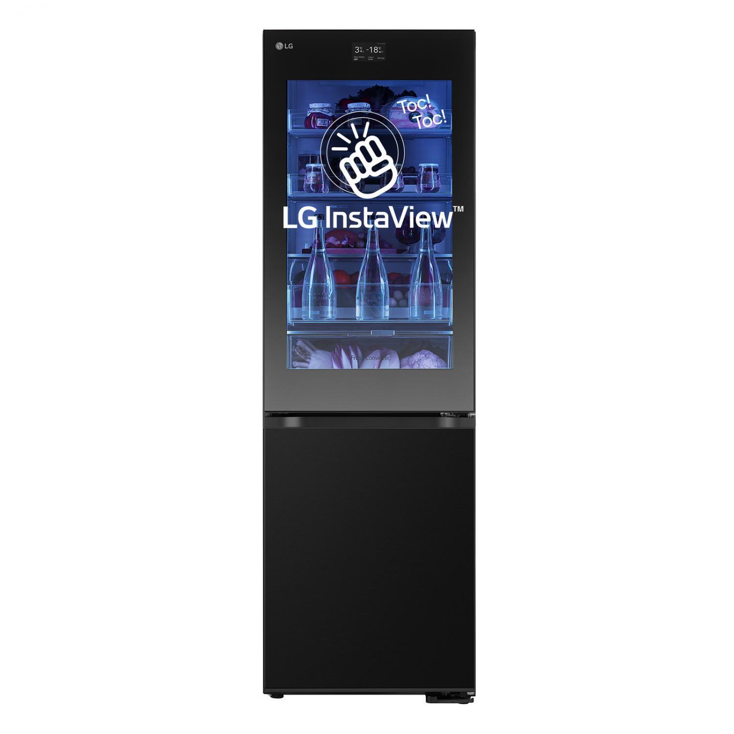 Lg Frigorifero Combinato 349L Classe C No Frost InstaView Nero GBG7190CEV MoodUP