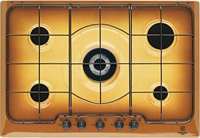 Electrolux Piano cottura 5 Fuochi incasso a gas 75 cm Terra di Francia PT750UV