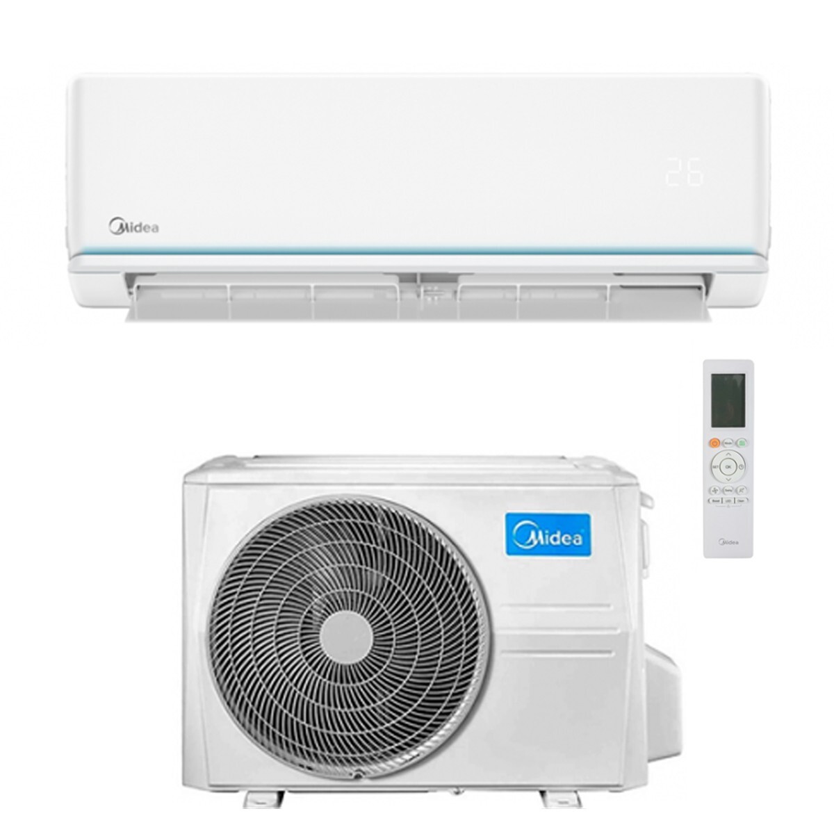 CONDIZIONATORE MIDEA EVOLUTION 12000 BTU R32 MONOSPLIT INVERTER WIFI MSAGXBU-12H
