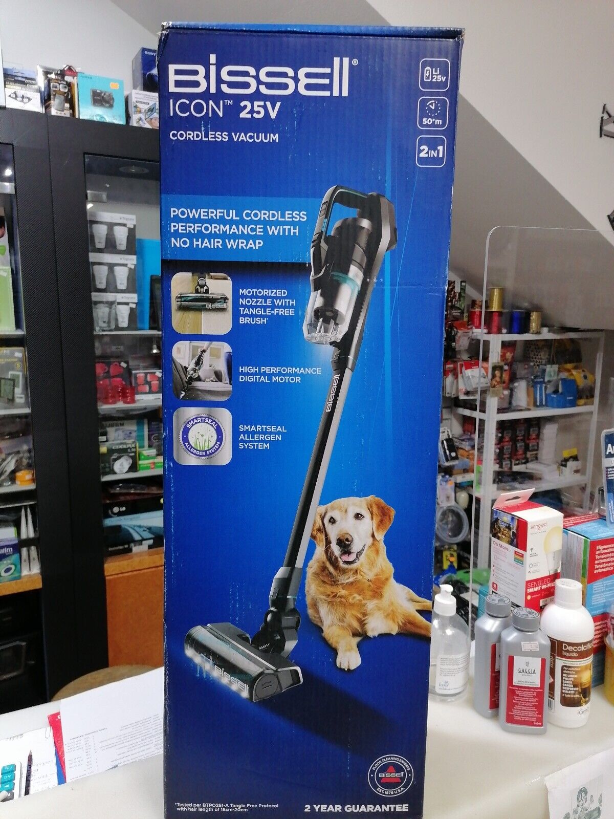 BISSELL Icon 25V, Asprirapolvere 3-in-1 Senza Fili, Spazzola Rotante Antigrovigl