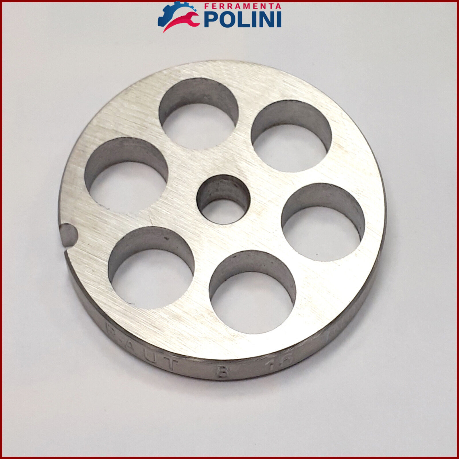 TRE SPADE PIASTRA CON FORI DIAMETRO 16mm PER TRITACARNE TC 8