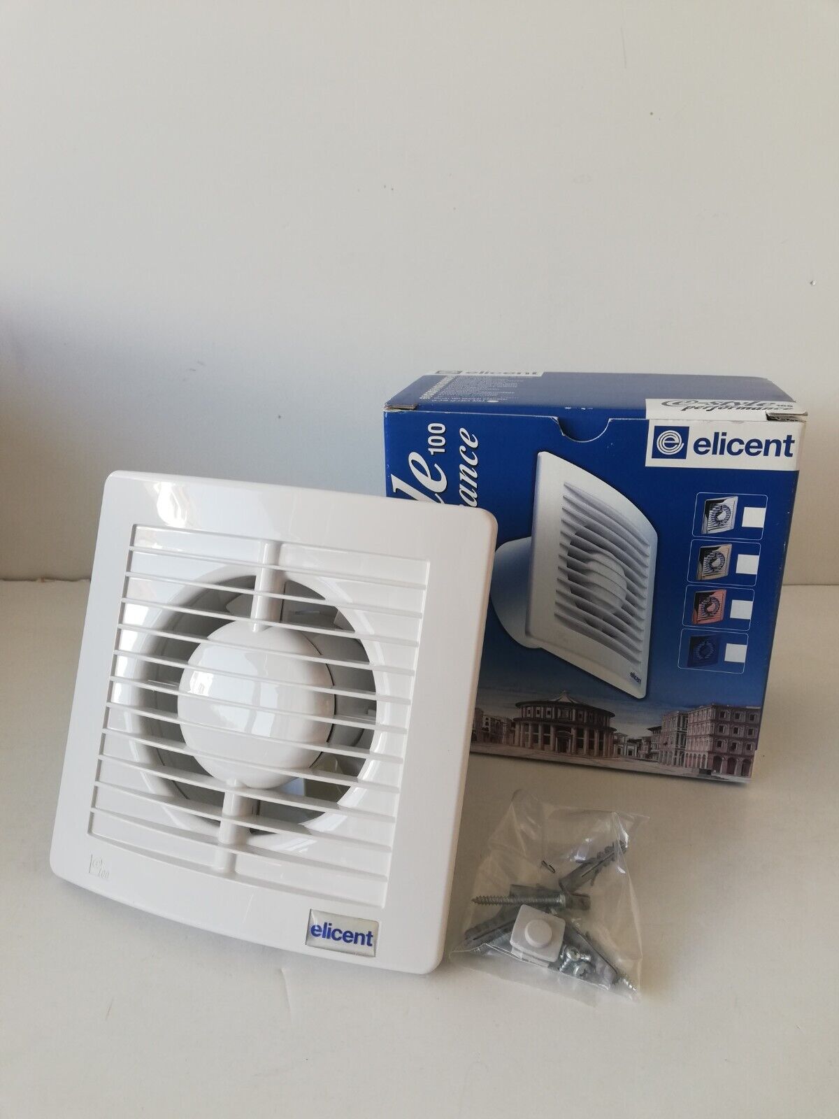 ASPIRATORE ELICOIDALE DA PARETE E-STYLE 100P 2MU7069 DA CM.16X16 CIRCA 230V-50Hz