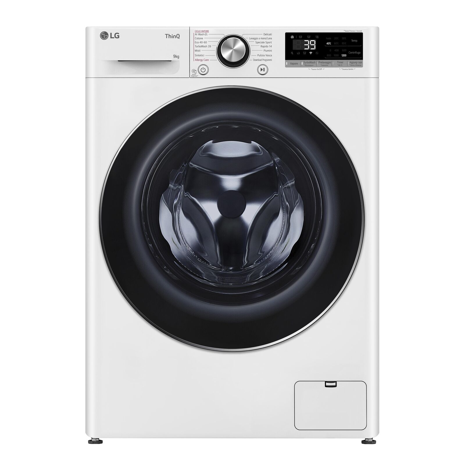 Lg F2R7S09TSWC Lavatrice Carica Frontale Slim 9 Kg Classe A Centrifuga 1200 Giri