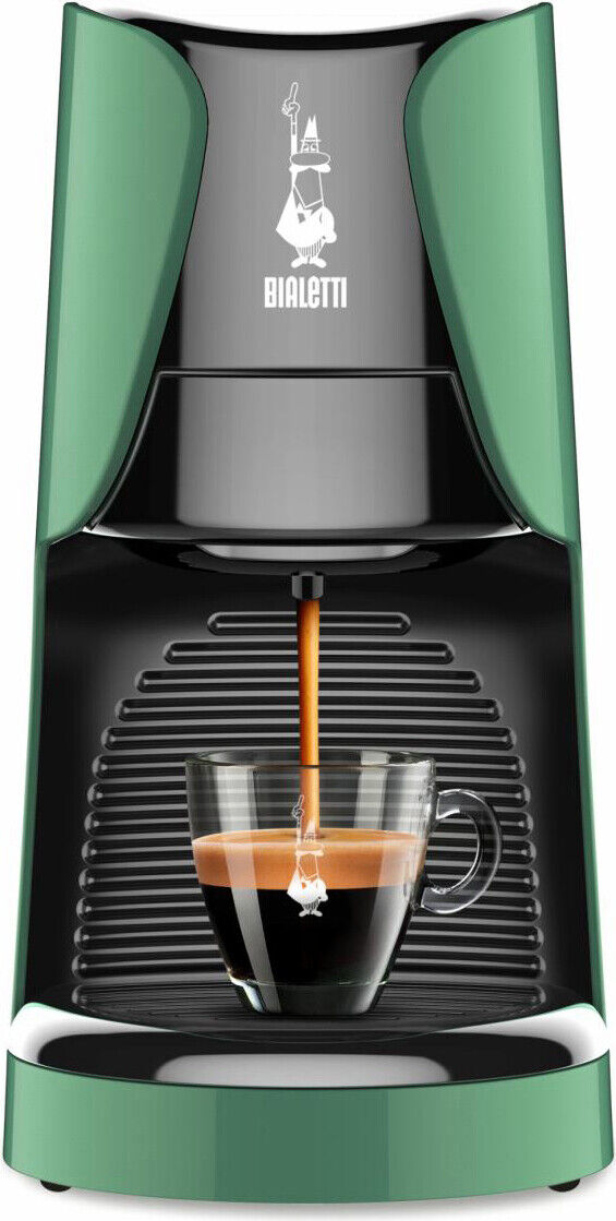 Bialetti Macchina da Caffè Cialde Manuale 0,4 lt 1450W Verde + Cialde 098150532