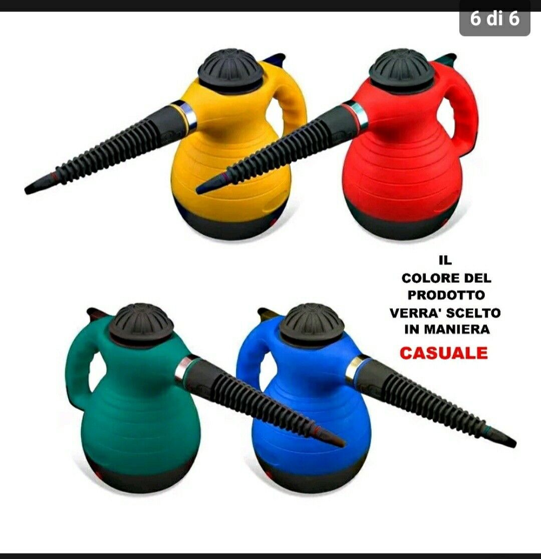 PULITORE A VAPORE 900 WATT STERILIZZA  PORTATILE 9 IN 1 ROSSO