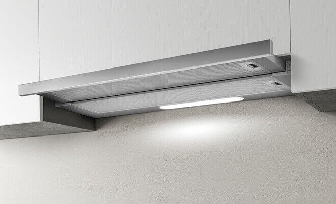 ELICA ELITE14 LUX GRIX /A/90 CAPPA DA INCASSO 90CM CL.E SILVER INOX