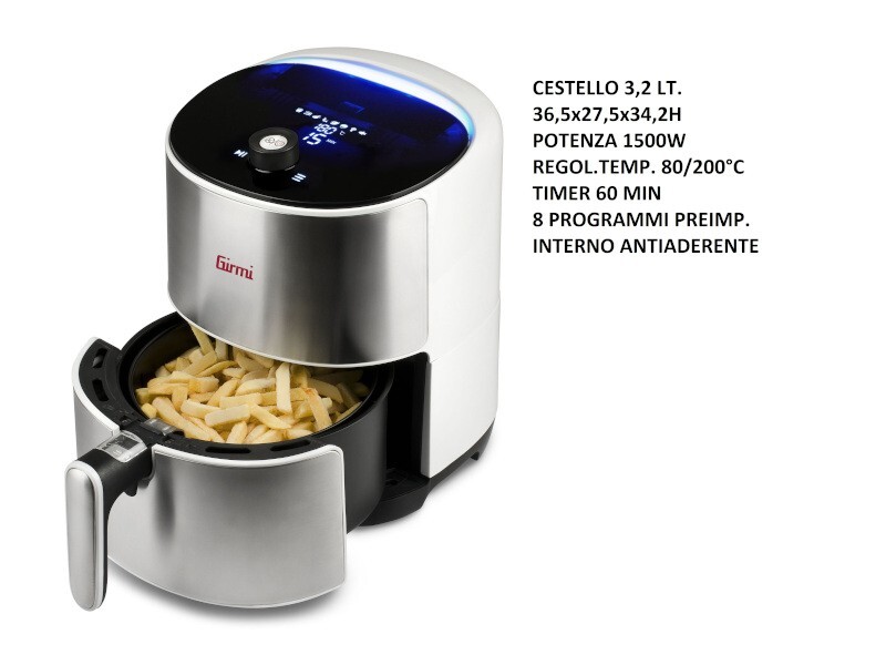 Girmi FG95 3,2L Friggitrice ad Aria - Grigia