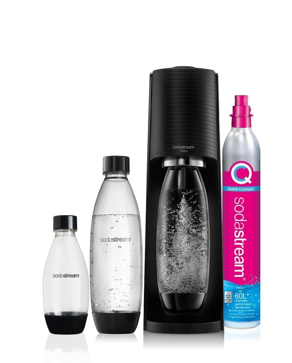 Sodastream X Mas Pack Terra Megapack Gasatore D'Acqua Nero