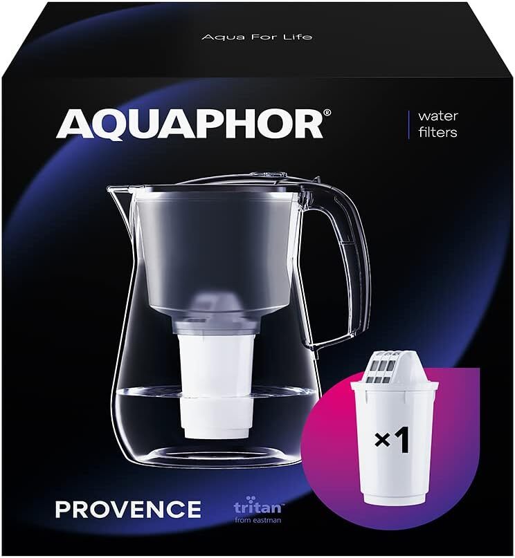 AQUAPHOR Filtro per acqua Caraffa Provence Nero incl. 1 filtro A5 I