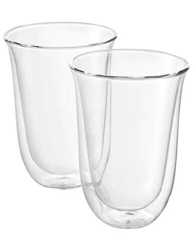 De Longhi Set 2 Bicchieri Latte Macchiato 220 ml in vetro 5513214611