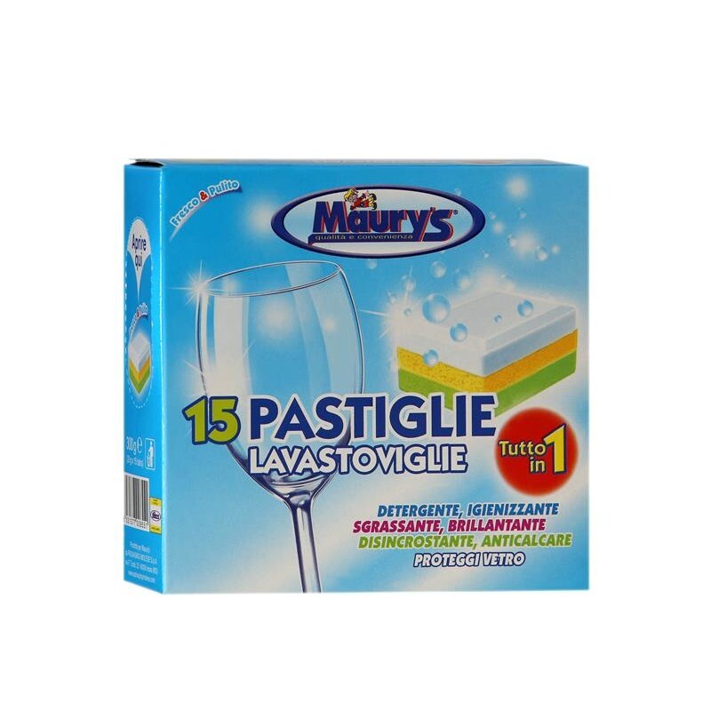 MAURY'S PASTIGLIE LAVASTOVIGLIE TUTTO IN 1 15 TABS