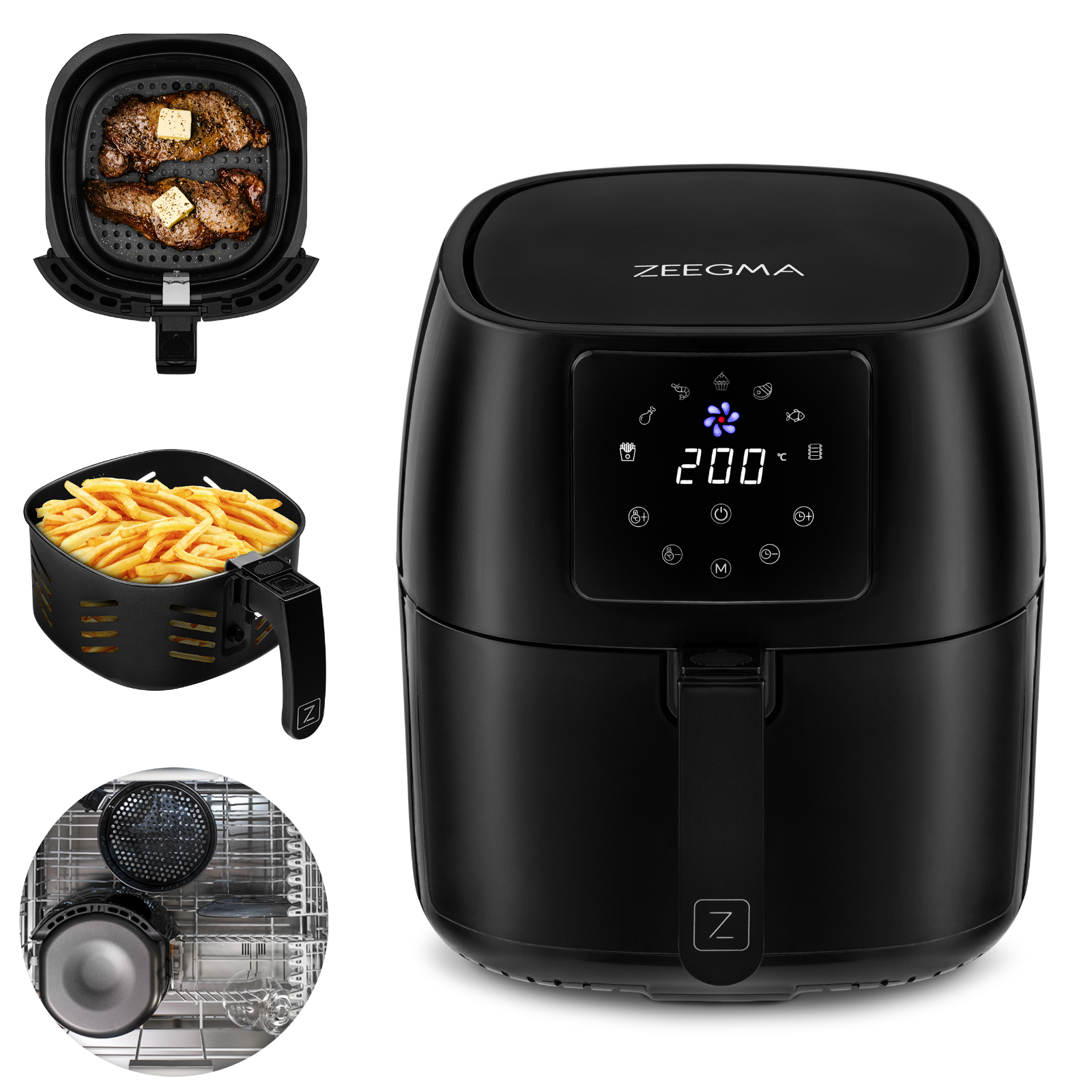 Friggitrice Friggitrice ad aria calda Knapper Friggitrice 4L Friggitrice ad aria