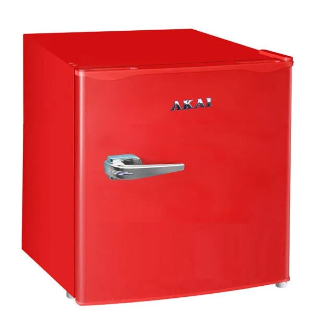 AKAI Mini Frigo Frigobar Minibar Retro 46 Lt Classe F Rosso Vintage CLASS55KRD