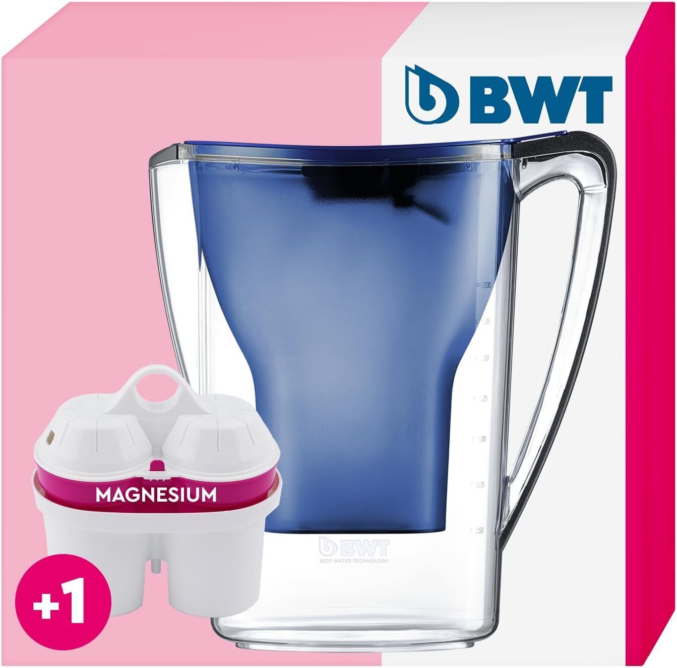 BWT Caraffa Filtrante Modello Penguin 2,7 L + 1 cartuccia filtrante Blu