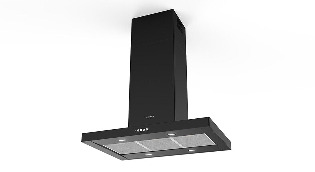 Faber Cappa Cucina 90 cm Aspirante/Filtrante a Isola 700 m³/h Nero 325.0618.792
