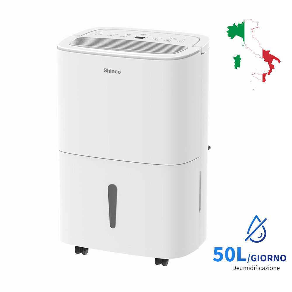 SHINCO WIFI Deumidificatore Portatile 50L/Giorno con Pompa di Sollevamento