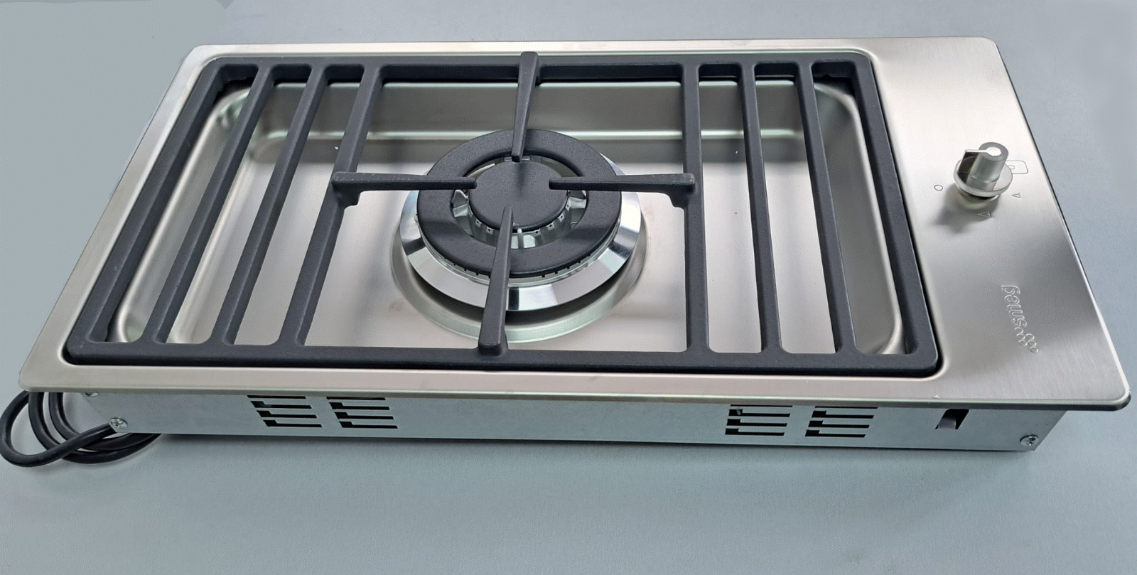 SMEG Domino Piano Di Cottura a Gas Ad Incasso In Acciao Inox Con Un Bruciatore