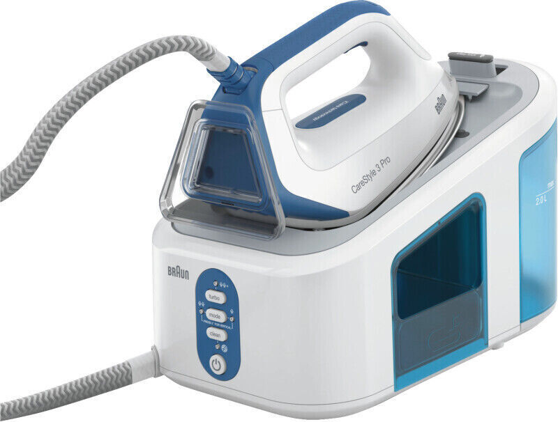 Braun IS 3157 BL CareStyle 3 Pro - stazione stirante a vapore - bianco/blu