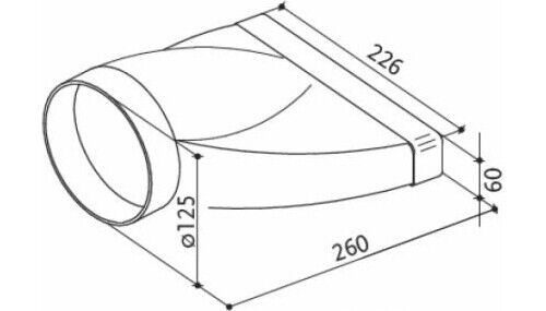 Faber Raccordo rettangolare/circolare Accessorio cappa RACCORDO RRC 112.0157.296
