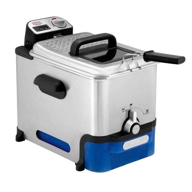 Tefal Oleoclean Pro Inox & Design FR8040 Singolo 3,5 L 2300 W Nero, Acciaio inos