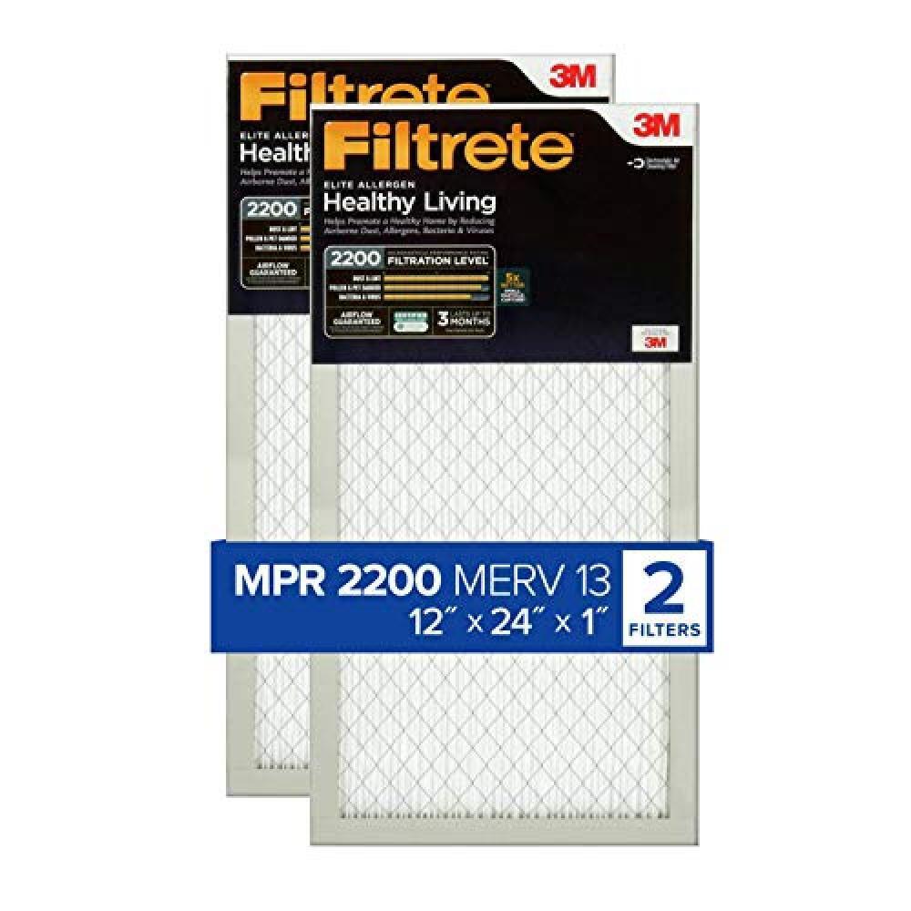 (TG. 12x24x1) Filtrete 12 x 24 x 1, filtro aria per forno AC, MPR 2200, allergen