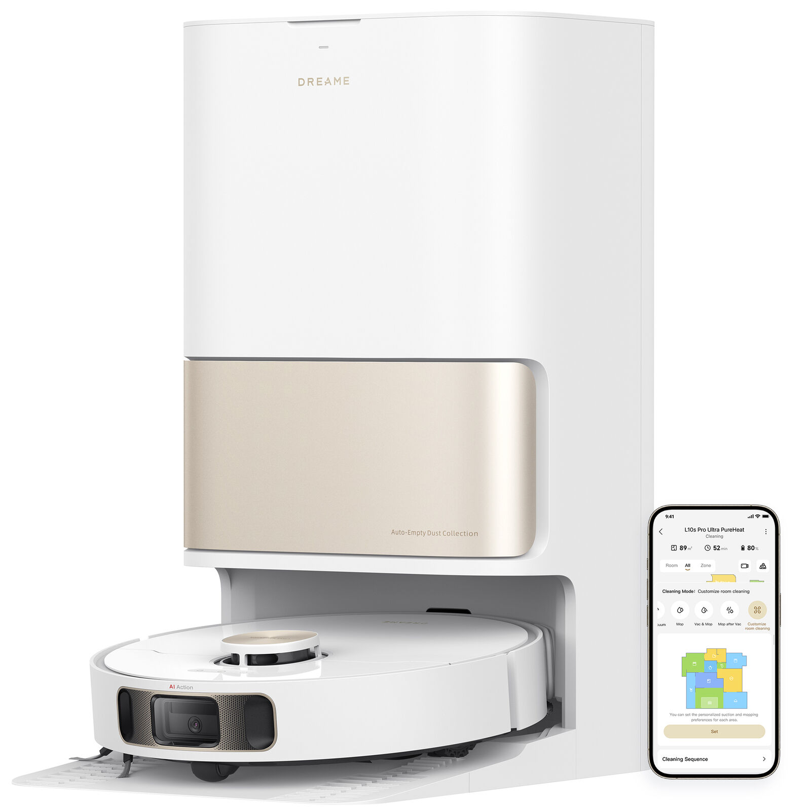 Dreame L10s Pro Ultra Heat 7000Pa, robot aspirapolvere, robot aspirapolvere con