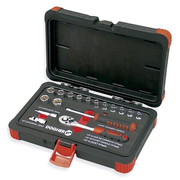 DOGHER 501-001 Valigetta Bicchieri Bihex 1/4 17 Pz